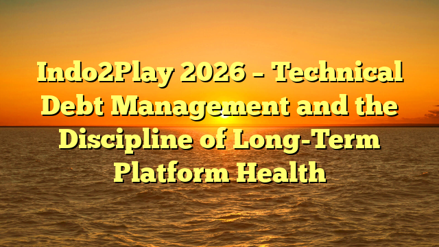Indo2Play 2026 – Technical Debt Management and the Discipline of Long-Term Platform Health